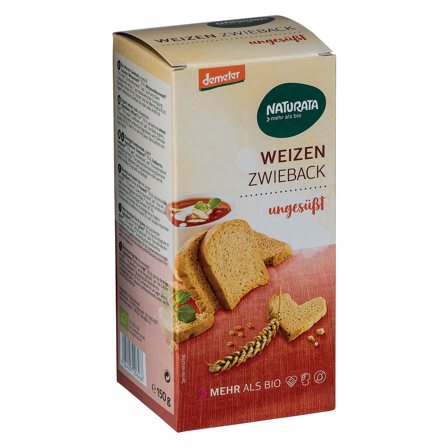 Weizen-Zwieback, ungesüßt, 150 g
