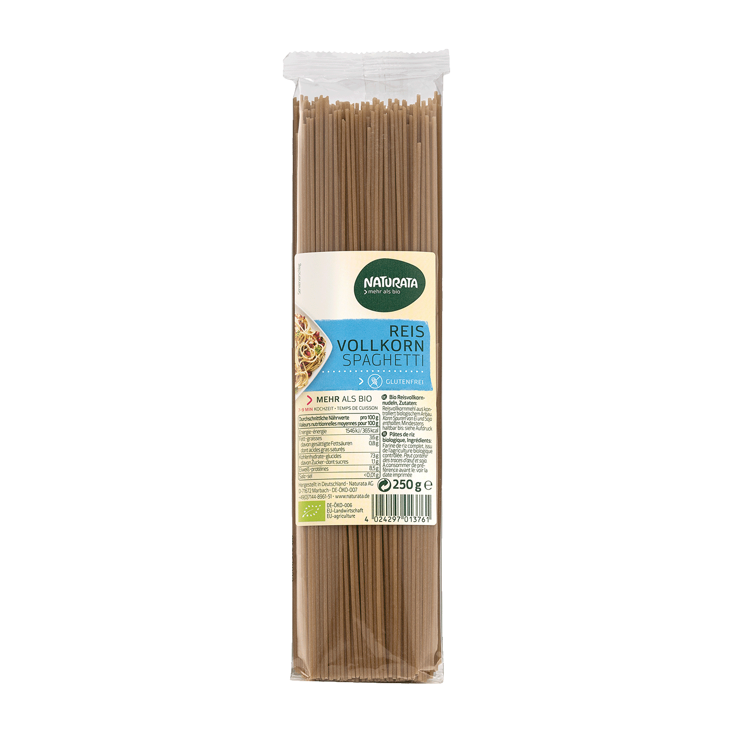 Spaghetti, Reis Vollkorn, 250  g