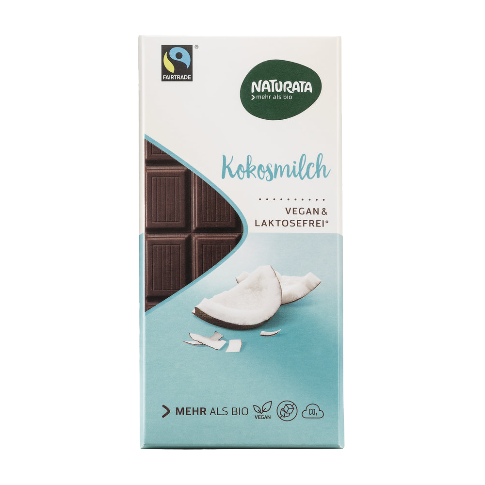 Kokosmilch Schokoladenkuvertüre, vegan, 100 g